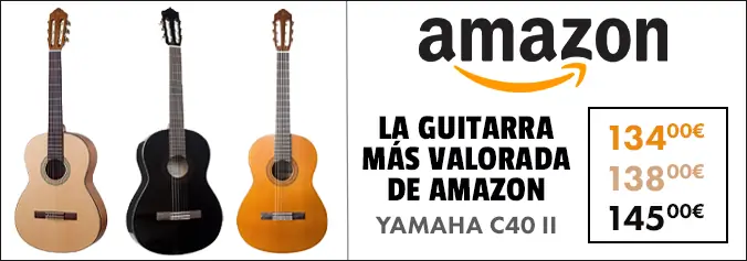 Yamaha C40MII Guitarra Clásica Guitarra 4/4 de madera, 65 cm 25 9/16”, 6 cuerdas de nylon, Color Natural